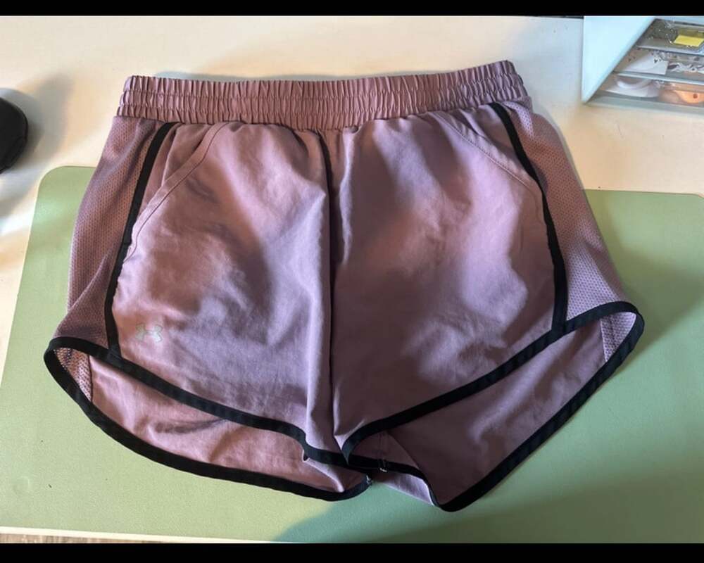 Under Armour Athletic Shorts Purple Pink Black Trim
